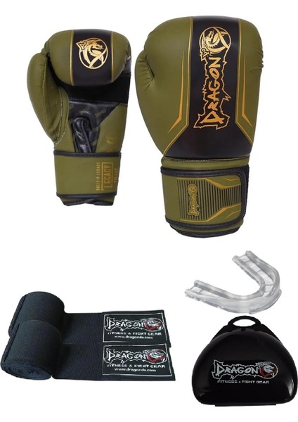 Legacy Boks Eldiveni Kickboks Muaythai Müsabaka Antreman Dragon Boks Eldiveni 3'li Set