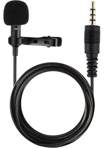 3.5mm Jak 1.5 Metre Double Mikrofon - Siyah