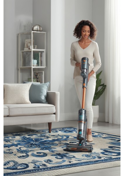 Azule 700 Mavi Beyaz Bleu Blanc Tasarım Halı Yıkanabilir Ince Dokuma Salon Ev Oturma Odası Halısı