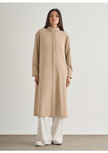 Gömlek Yaka Düz Taş Kadın Tunik M2MZ1030210240