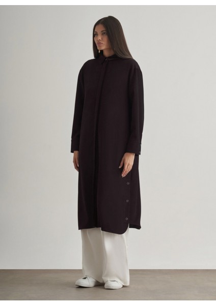 Gömlek Yaka Düz Siyah Kadın Tunik M2MZ1030210240 fiyatları