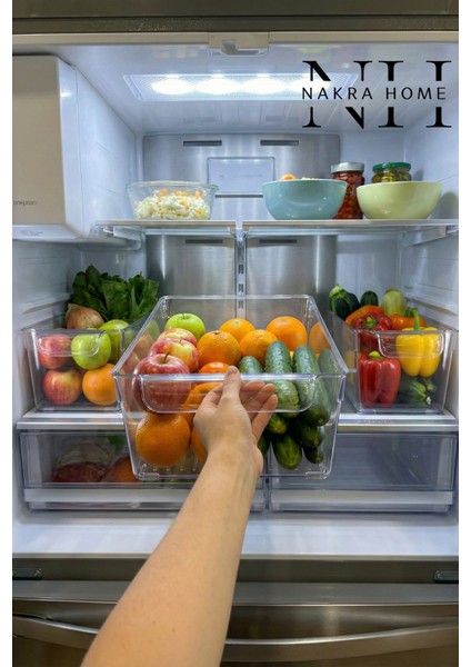 3'lü Şeffaf Dolap Içi ve Buzdolabı Düzenleyici Organizer Seti - Mutfak ve Banyo Organizer Sepet fiyatları