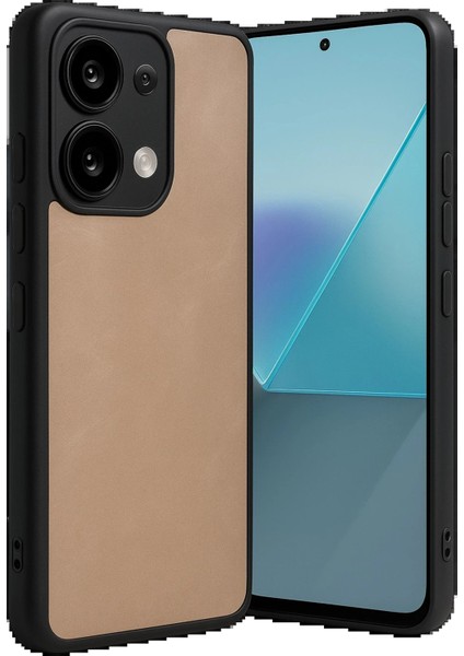 Xiaomi Redmi Note 13 4g Kılıf Aras Deri Kapak - Pudra