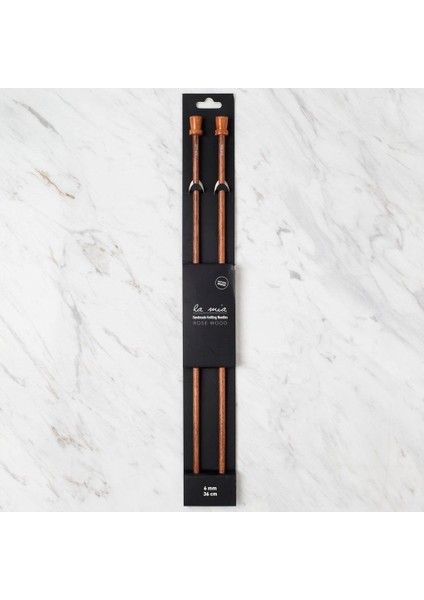 La Mia Rosewood 6 mm 36 cm Ahşap Örgü Şişi