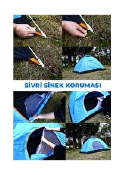 Otomatik Havada Açılan Su Geçirmez Çadır 4 Kişilik fiyatları