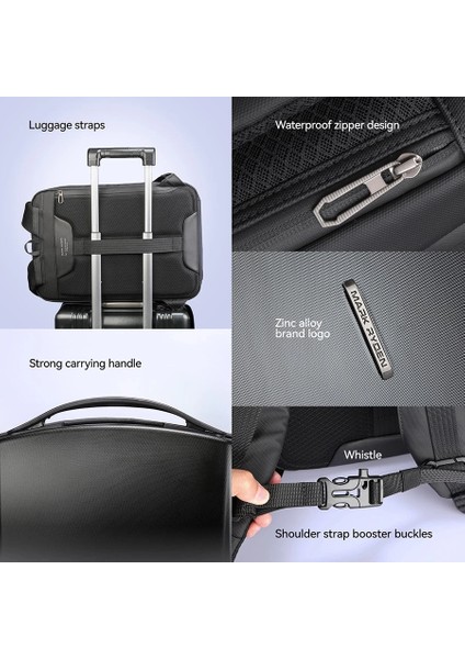 The Ratio Arc Pro Şarj Portlu Kilitli Laptop Çantası MR78918_01 46 x 31 x 9 cm Beyaz fırsatları