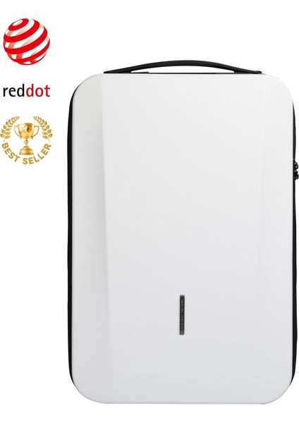 The Ratio Arc Şarj Portlu Kilitli Laptop Çantası MR7917_01 46 x 31 x 9 cm Beyaz