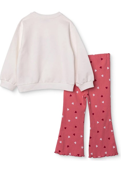 Kız Bebek Sweatshirt - Tayt Iki Iplik Bisiklet Yaka Uzun Kol Reçme Paça fiyatları