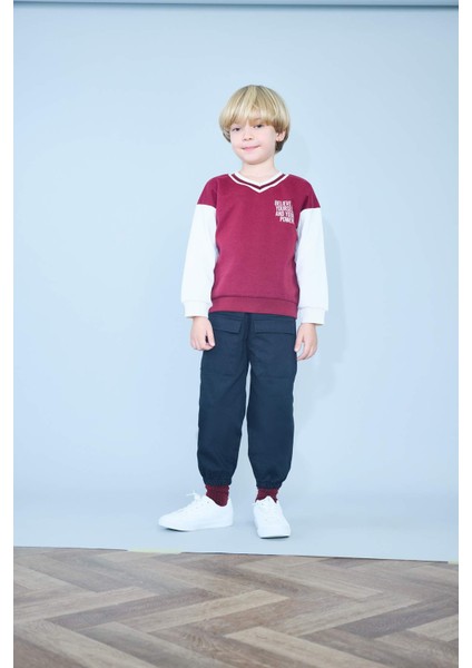Erkek Bebek Jogger Paça Gabardin Pantolon D3363A525WN