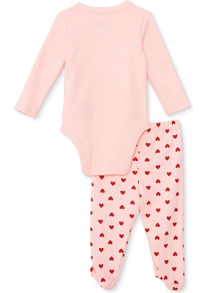 Kız Bebek Yenidoğan Zıbın Body-Patikli Alt Interlok Bisiklet Yaka Uzun Kol Patikli Paça fiyatları