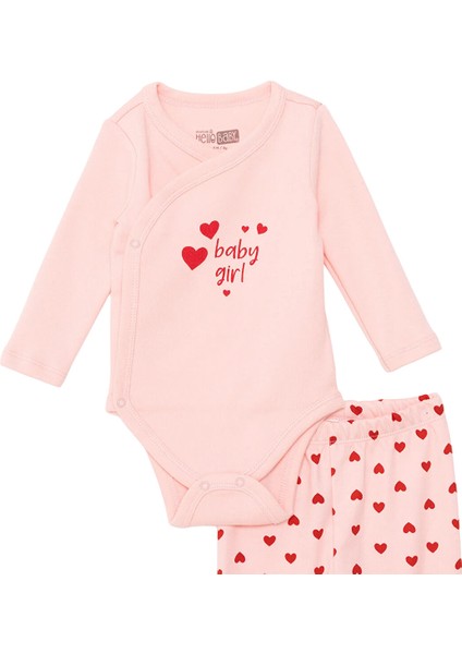 Kız Bebek Yenidoğan Zıbın Body-Patikli Alt Interlok Bisiklet Yaka Uzun Kol Patikli Paça modelleri