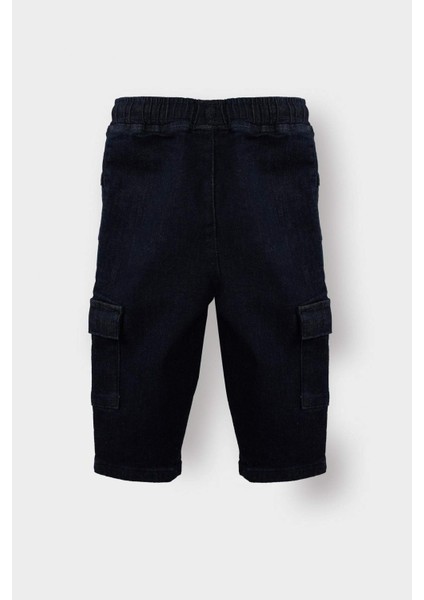 Erkek Bebek Balloon Fit Beli Lastikli Düz Paça Jean Pantolon G4395A525WN fırsatları