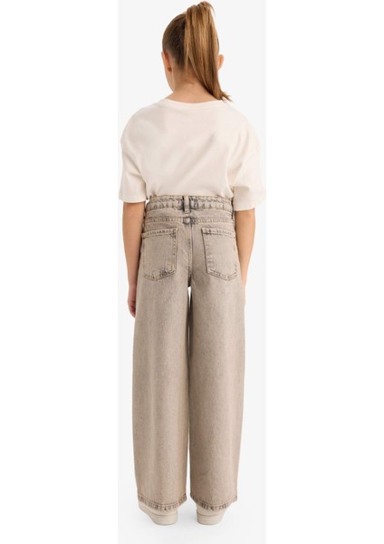 Kız Çocuk Yılbaşı Temalı Düz Paça Jean Pantolon G6493A825WN indirimleri