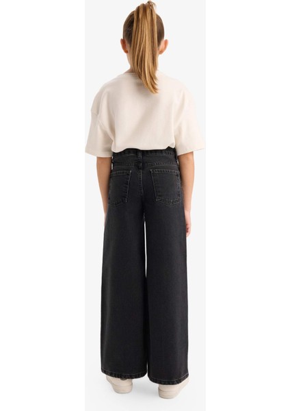 Kız Çocuk Yılbaşı Temalı Düz Paça Taşlı Jean Pantolon G6494A825WN indirimleri