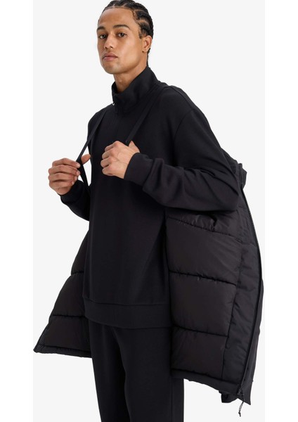 Su İtici Regular Fit Kapüşonlu Fermuarlı Rüzgar Geçirmez Parka Mont F3793AX25WN indirimleri