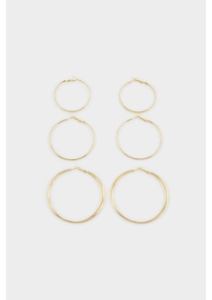 Kadın 3'lü Gold Halka Küpe G5108AXNS