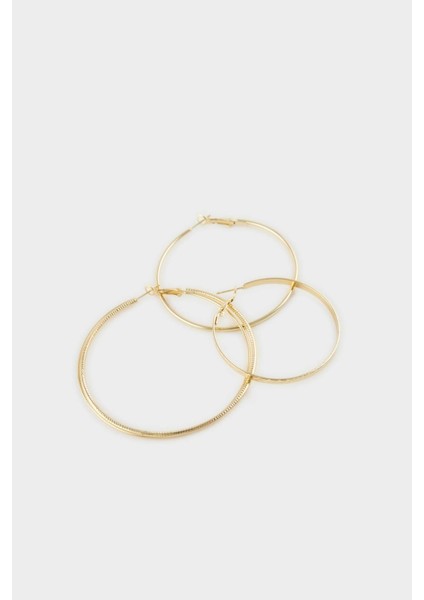 Kadın 3'lü Gold Halka Küpe G5108AXNS modelleri