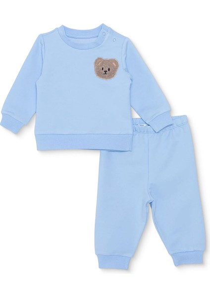 Erkek Bebek Yenidoğan Sweatshirt-Patiksiz Alt Iki Iplik Bisiklet Yaka Uzun Kol Ribanalı Paça