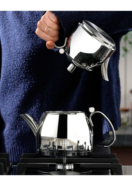 Lumos Çelik Çaydanlık 0,80 L – 1,6 L Silver