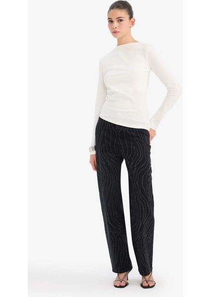 Straight Fit Yüksek Bel Bilek Boy Jean Pantolon G5709AX25CW