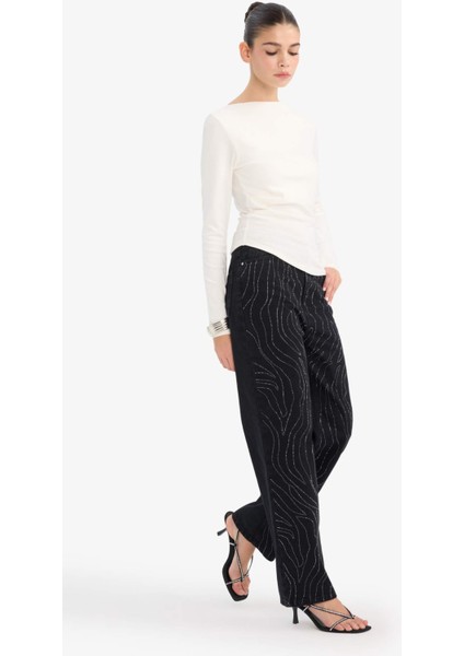 Straight Fit Yüksek Bel Bilek Boy Jean Pantolon G5709AX25CW fiyatları