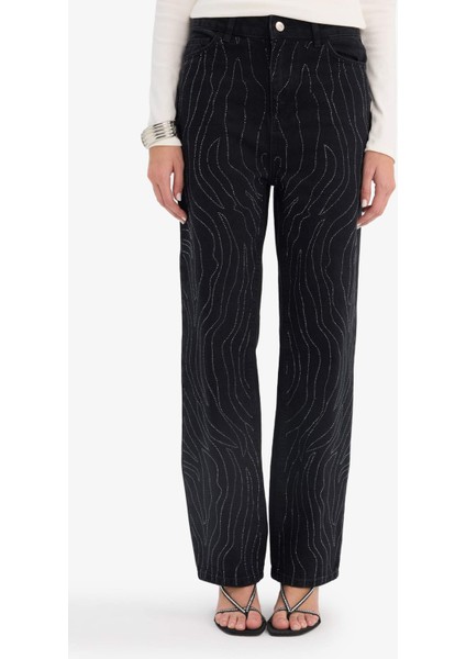 Straight Fit Yüksek Bel Bilek Boy Jean Pantolon G5709AX25CW modelleri