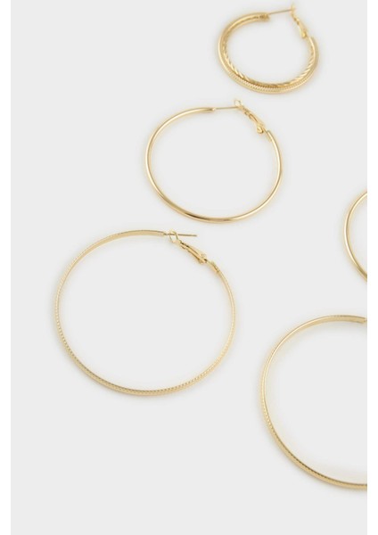 Kadın 3'lü Gold Halka Küpe G5107AXNS fiyatları