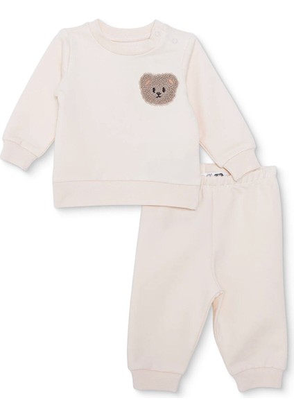 Erkek Bebek Yenidoğan Sweatshirt-Patiksiz Alt Iki Iplik Bisiklet Yaka Uzun Kol Ribanalı Paça