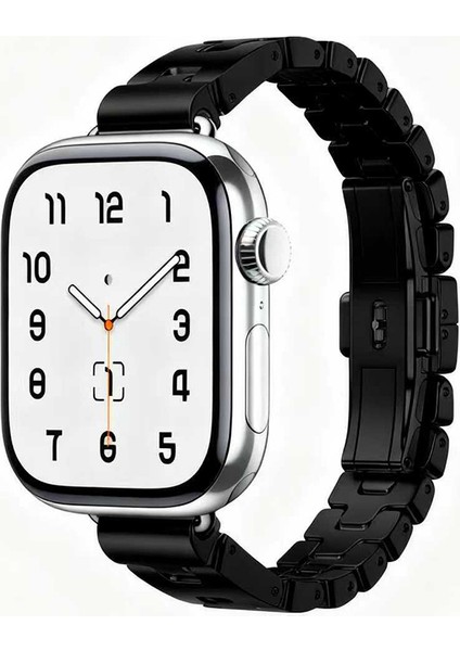 Apple Watch 7/8/9 41MM Kordon Metal Ince Strap Kayış 150 modelleri