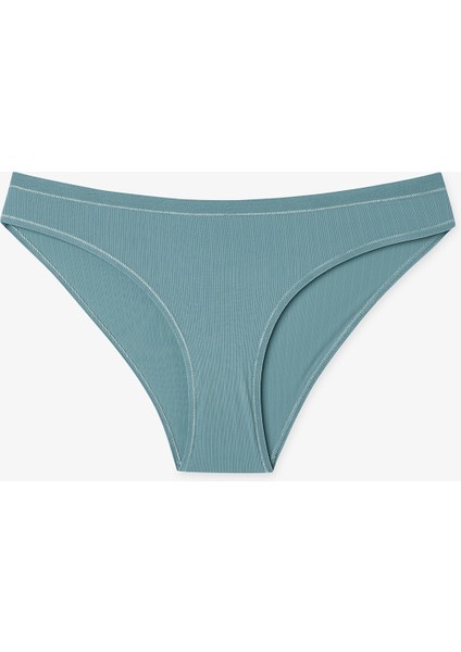 Koyu Gri Essentials Normal Bel Slip Külot