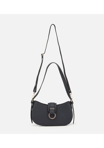 03CAH317160A680 KADIN Lacivert Kilit Detaylı Omuz Çantası