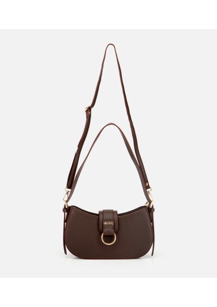 03CAH317160A480 KADIN Kahverengi Kilit Detaylı Omuz Çantası