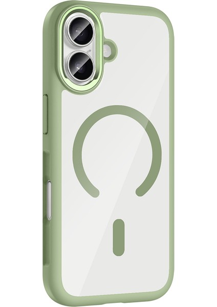 iPhone Uyumlu 17 Kılıf M-Safe Şarj Özellikli Metal Kamera Çerçeveli Zore Tiko Kapak modelleri