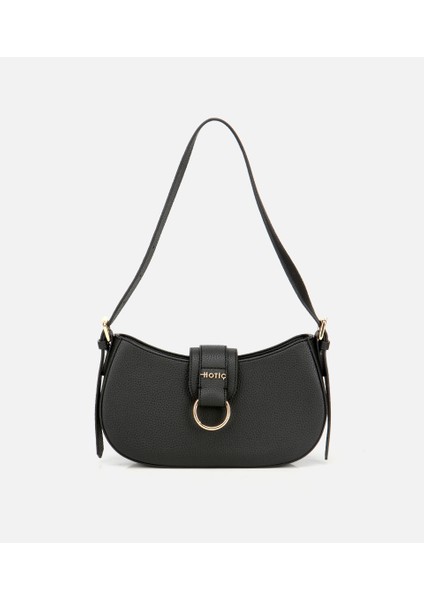 03CAH317160A100 KADIN Siyah Kilit Detaylı Omuz Çantası