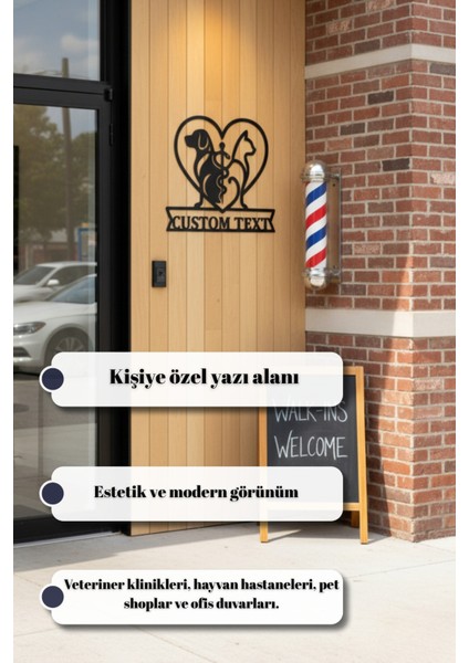 Kişiye Özel Köpek Figürlü Veteriner Kliniği Pet Shop Metal Duvar Dekoru Tabela indirimleri