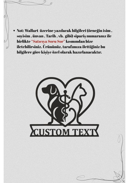 Kişiye Özel Köpek Figürlü Veteriner Kliniği Pet Shop Metal Duvar Dekoru Tabela