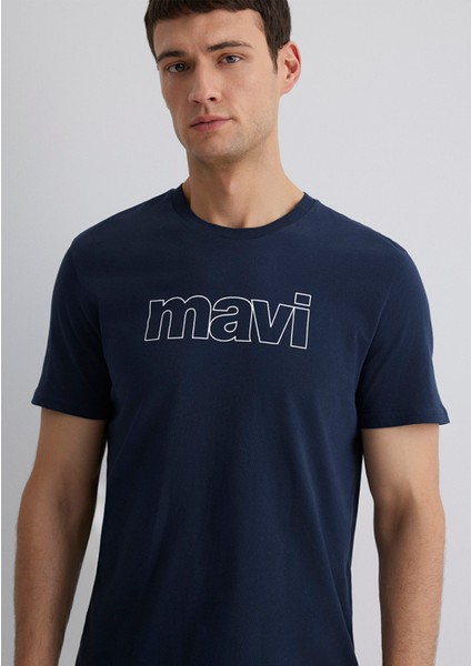 Mavi Logo Baskılı Lacivert Tişört 065781-28417