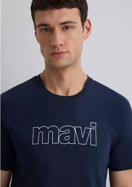 Mavi Logo Baskılı Lacivert Tişört 065781-28417