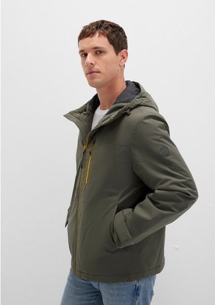 Kapüşonlu Yeşil Ceket 0110606-88487