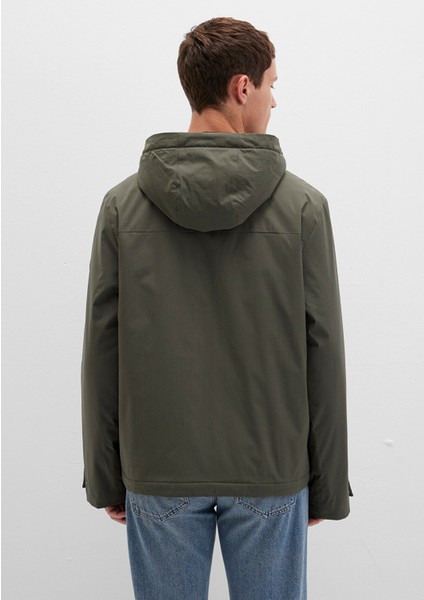 Kapüşonlu Yeşil Ceket 0110606-88487