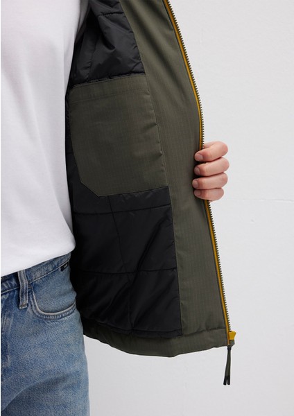 Kapüşonlu Yeşil Ceket 0110606-88487