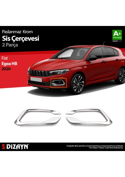 Fiat Egea HB Krom Sis Çerçevesi 2 Prç. 2020 Üzeri indirimleri