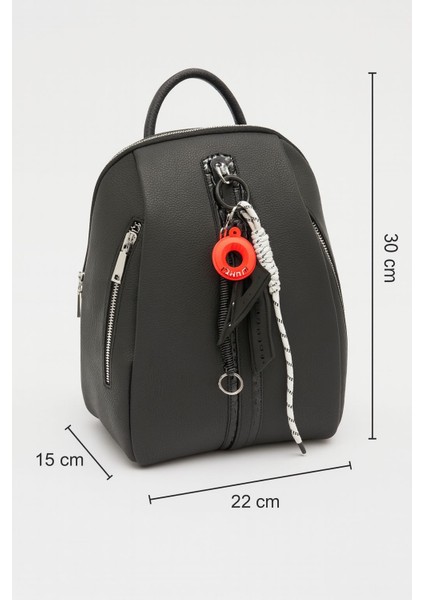 Kadın Sırt Çantası Su Geçirmez Premium Deri Çok Gözlü Hafif Günlük Çanta + Anahtarlık Seti Hediye fiyatları