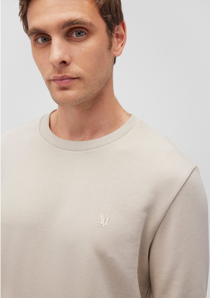 Bisiklet Yaka Bej Basic Sweatshirt 065751-35111