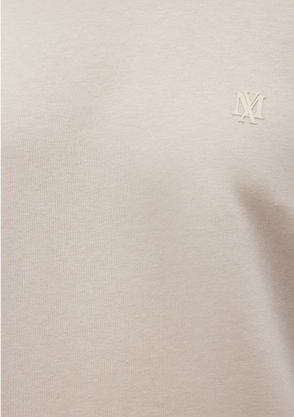 Bisiklet Yaka Bej Basic Sweatshirt 065751-35111