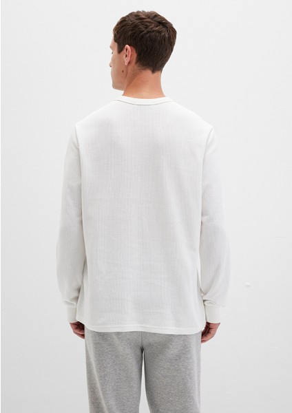 Ekru Uzun Kollu Tişört 0613115-70057