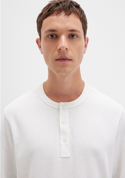 Ekru Uzun Kollu Tişört 0613115-70057