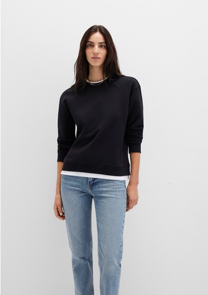 Bisiklet Yaka Siyah Sweatshirt 1S10435-900