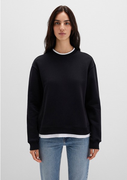 Bisiklet Yaka Siyah Sweatshirt 1S10435-900