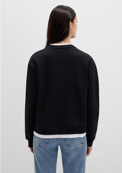 Bisiklet Yaka Siyah Sweatshirt 1S10435-900